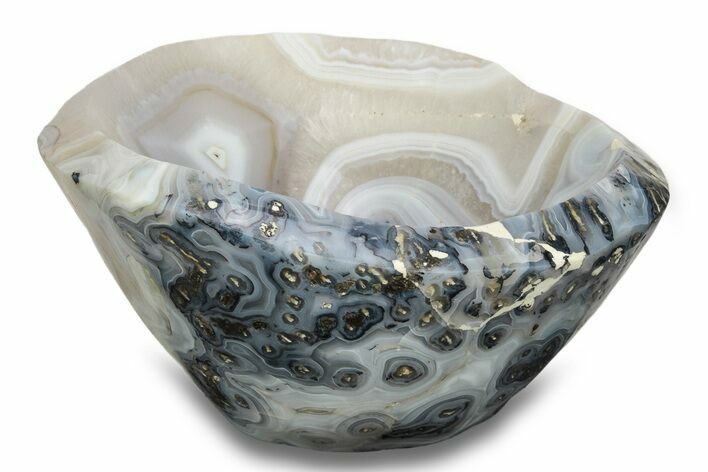 Polished Banded Agate Bowl - Madagascar #245567